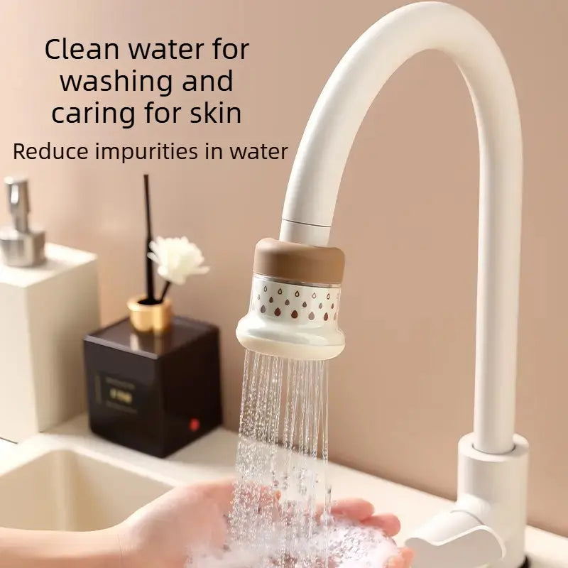 2-Pack Minimalist Fresh Water Tap Filter for Home Use – Multi-Layer Filtration Purifier for Kitchen Vegetable Washing with Splash Guard