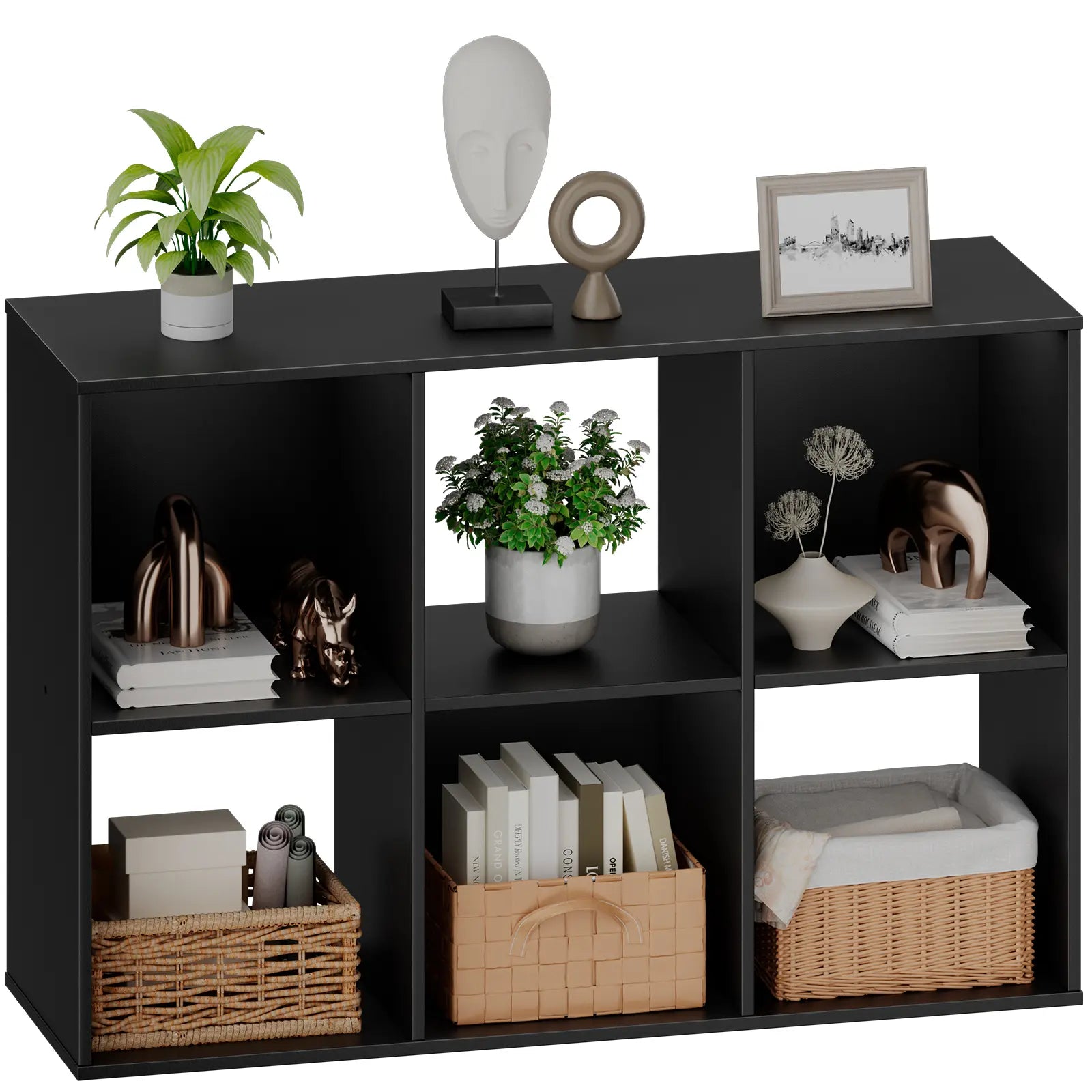 Cube Storage Organizer with Removable Back Panels - Versatile Open Cube Bookshelf for Efficient Storage in Living Room, Home Office, and Bedroom