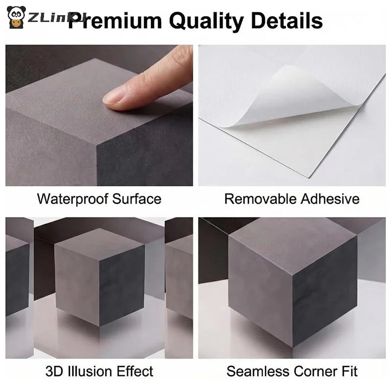 Corner Wall Decal - 3D Optical Illusion Sticker for Creative Home Decor in Living Room and Bedroom